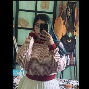 Striped forever21 cropped sweater ♥️